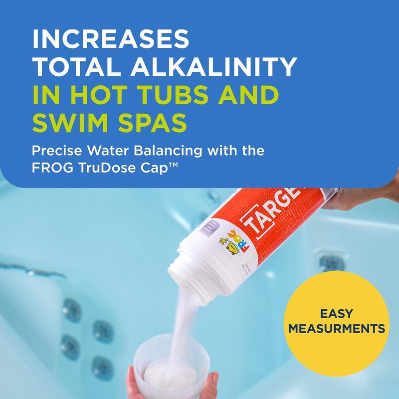 Frog Target Total Alkalinity Increaser for Hot Tubs and Swim Spas - 2 lb Bottle with TruDose Measuring Cap for Easy Maintenance & Balancing - 1 Pack - Image 1